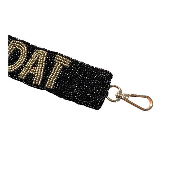 Who Dat Bag Strap l Black & Gold Bag Strap l Game Day Bag Strap l Gift for Her - Picture 3 of 4